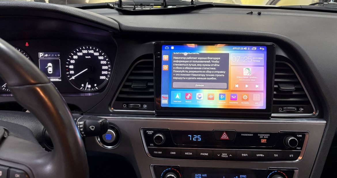 Штатная магнитола на андроиде для Hyundai Sonata корейской сборки