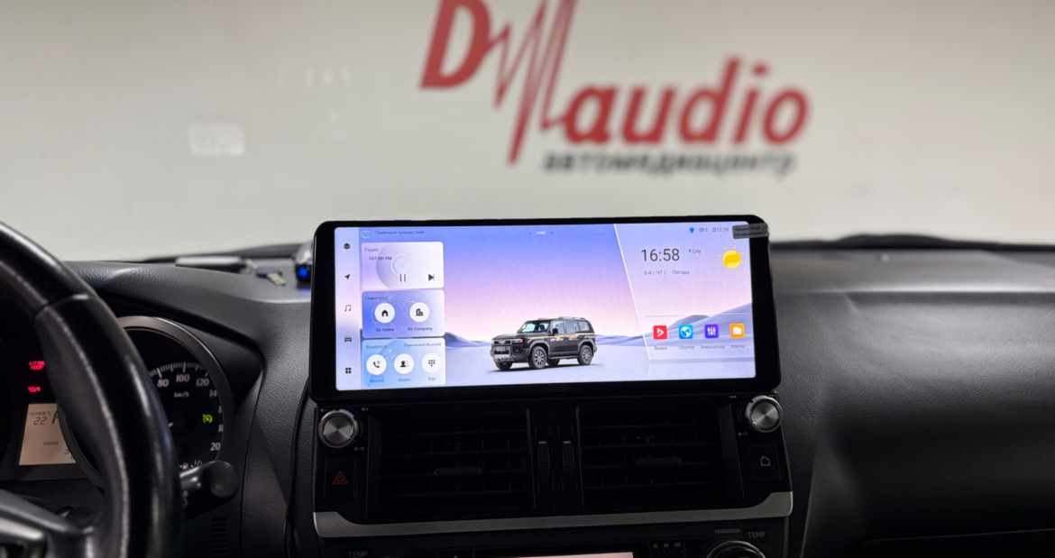 Андроид-магнитола в Land Cruiser Prado 150🚀 #Автомедиацентр Д Аудио #магнитола на прадика #android